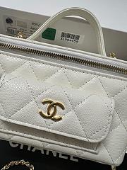 Colestore Chanel Quilted Polly Pocket White Caviar 10 x 17 x 8.5cm - 3