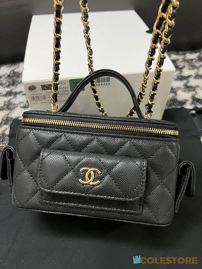 Colestore Chanel Quilted Polly Pocket Black Caviar 10 x 17 x 8.5cm - 1