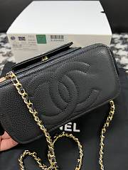 Colestore Chanel Quilted Polly Pocket Black Caviar 10 x 17 x 8.5cm - 5