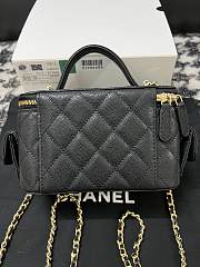 Colestore Chanel Quilted Polly Pocket Black Caviar 10 x 17 x 8.5cm - 3
