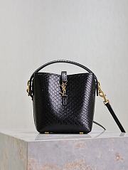 Colestore YSL Saint Laurent Le 37 Embossed Leather in Black 15x13x6cm - 1