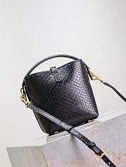 Colestore YSL Saint Laurent Le 37 Embossed Leather in Black 15x13x6cm - 4