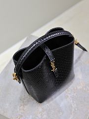 Colestore YSL Saint Laurent Le 37 Embossed Leather in Black 15x13x6cm - 5