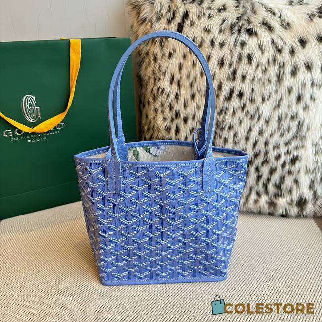 Colestore Goyard Saint Louis Blue Goyardine Coated 20.5x9x20 cm - 1