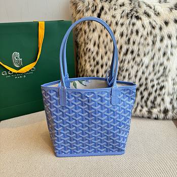 Colestore Goyard Saint Louis Blue Goyardine Coated 20.5x9x20 cm