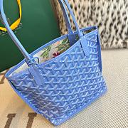 Colestore Goyard Saint Louis Blue Goyardine Coated 20.5x9x20 cm - 3
