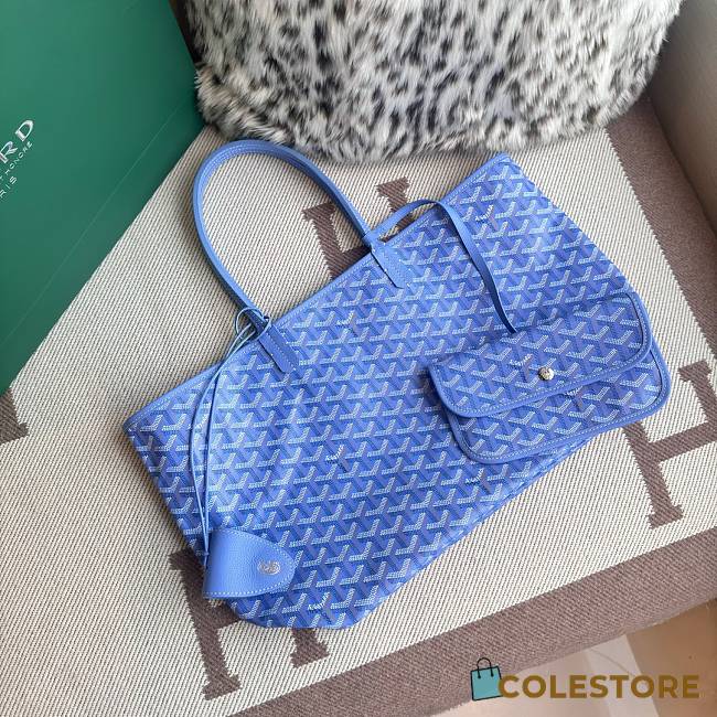 Colestore Goyard Saint Louis Blue Goyardine Coated 34x15x28cm - 1