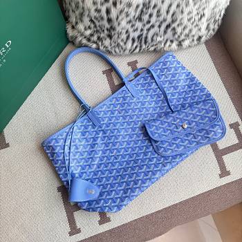 Colestore Goyard Saint Louis Blue Goyardine Coated 34x15x28cm