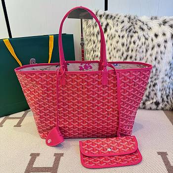 Colestore Goyard Saint Louis Red Goyardine Coated 34x15x28cm