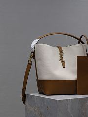 Colestore YSL Saint Laurent Le 37 Bucket Bag in Beige 26×20×12cm - 4