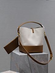 Colestore YSL Saint Laurent Le 37 Bucket Bag in Beige 26×20×12cm - 2