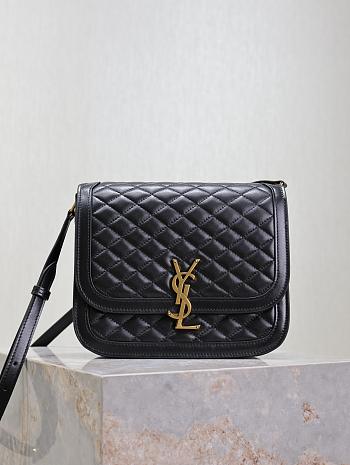 Colestore YSL Saint Laurent Solferino Shoulder Bag in Black 22x18x5cm