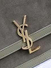 Colestore YSL Saint Laurent Suede And Smooth Solferino Kaki 22x18x5cm - 5