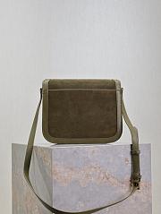 Colestore YSL Saint Laurent Suede And Smooth Solferino Kaki 22x18x5cm - 4