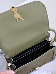 Colestore YSL Saint Laurent Suede And Smooth Solferino Kaki 22x18x5cm - 3