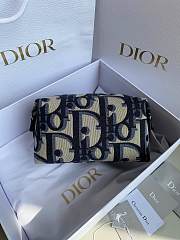 Colestore Dior Toiletry Bag Beige and Black Maxi Dior Oblique Jacquard 23.5×18×11cm - 1