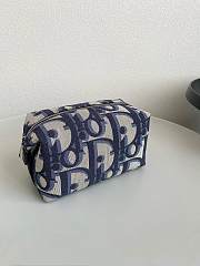 Colestore Dior Toiletry Bag Beige and Black Maxi Dior Oblique Jacquard 23.5×18×11cm - 5