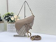 Colestore Dior Saddle Bag with Strap Dior Oblique Jacquard and Natural Smooth Calfskin 25.5×20×6.5cm - 1