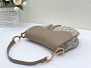 Colestore Dior Saddle Bag with Strap Dior Oblique Jacquard and Natural Smooth Calfskin 25.5×20×6.5cm - 6