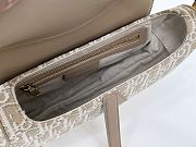 Colestore Dior Saddle Bag with Strap Dior Oblique Jacquard and Natural Smooth Calfskin 25.5×20×6.5cm - 4