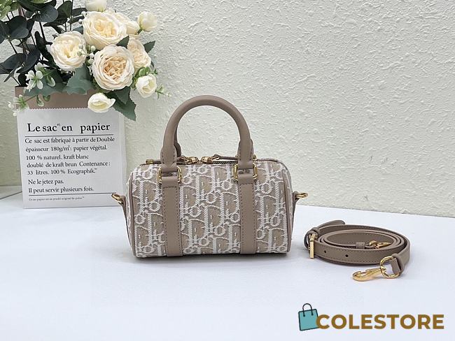 Colestore Dior Groove 16 Bag Natural Dior Oblique Jacquard 16×11×8cm - 1