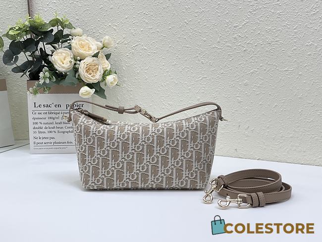 Colestore Dior Middelgrote Dior Travel Nomad-pouch Natural Dior Oblique-jacquard 22×13×9.5cm - 1