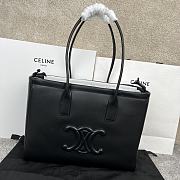 Colestore Celine Cabas Anais Triomphe in Grained calfskin in Black 44x28x18cm - 1