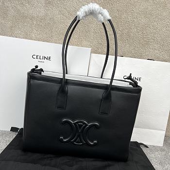 Colestore Celine Cabas Anais Triomphe in Grained calfskin in Black 44x28x18cm