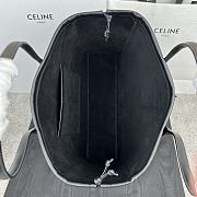 Colestore Celine Cabas Anais Triomphe in Grained calfskin in Black 44x28x18cm - 4
