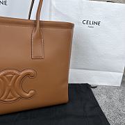 Colestore Celine Cabas Anais Triomphe in Grained calfskin in Brown 44x28x18cm - 4