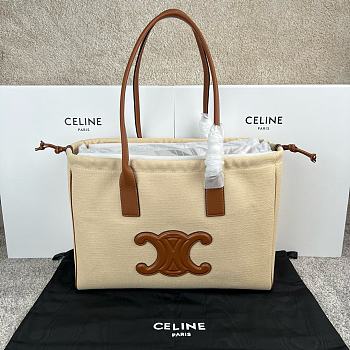 Colestore Celine Cabas Anais Triomphe in Beige 44x28x18cm