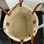 Colestore Celine Cabas Drawstring Cuir Triomphe In Textile And Calfskin Natural 22x17x15cm - 5