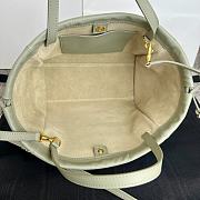Colestore Celine Cabas Triomphe Small Green Drawstring Bag 22x17x15cm - 5