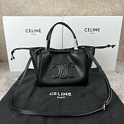 Colestore Celine Cabas Triomphe Small Black Drawstring Bag 22x17x15cm - 1