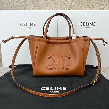 Colestore Celine Cabas Triomphe Small Caramel Drawstring Bag 22x17x15cm