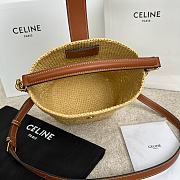 Colestore Celine Small Louise Bucket In Raffia And Calfskin 16X19X12cm - 4