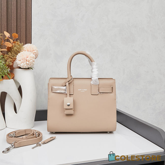 Colestore YSL Saint Laurent Sac de Jour Baby Top Handle in Beige 22x18x11cm - 1