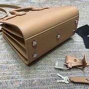 Colestore YSL Saint Laurent Dark Beige Grained Calfskin Leather Baby 22 X 18 X 10,5cm - 4
