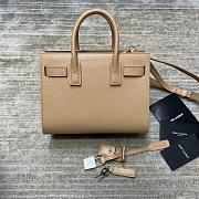 Colestore YSL Saint Laurent Dark Beige Grained Calfskin Leather Baby 22 X 18 X 10,5cm - 2