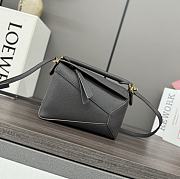 Colestore Loewe Small Leather Puzzle Edge Top in Black 18x12.5x8cm - 1