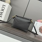 Colestore Loewe Small Leather Puzzle Edge Top in Black 18x12.5x8cm - 6