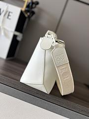 Colestore Loewe Small Leather Puzzle Edge Top in White 18x12.5x8cm - 3