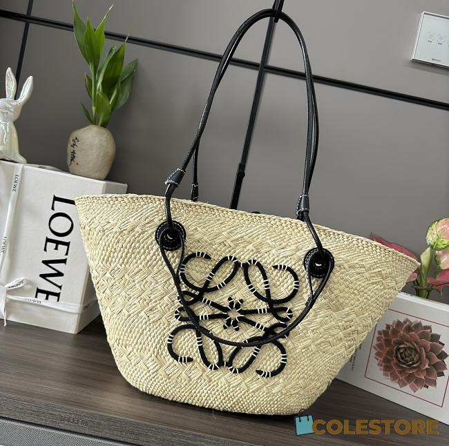 Colestore Loewe Large Anagram Basket Bag Black 46x27x30cm - 1