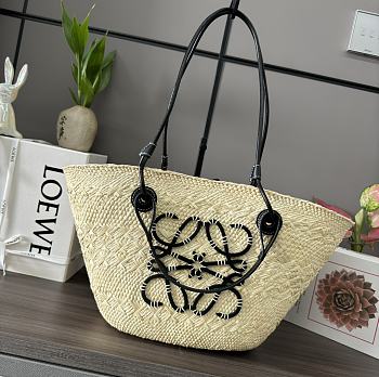 Colestore Loewe Large Anagram Basket Bag Black 46x27x30cm