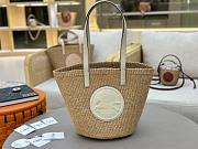 Colestore Chloe Large Horse Medal Basket In Natural Fibres Deep Ivory 46x27x30cm - 1