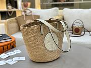 Colestore Chloe Large Horse Medal Basket In Natural Fibres Deep Ivory 46x27x30cm - 3