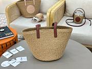 Colestore Chloe Large Horse Medal Basket In Natural Fibres Sepia Brown 46x27x30cm - 5