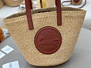 Colestore Chloe Large Horse Medal Basket In Natural Fibres Sepia Brown 46x27x30cm - 3