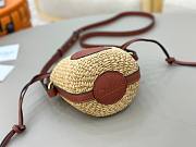 Colestore Chloe Mini Horse Medal Basket Bag In Natural Fibres Sopia Brown 14x12.5x14cm - 6