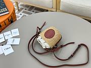 Colestore Chloe Mini Horse Medal Basket Bag In Natural Fibres Sopia Brown 14x12.5x14cm - 4